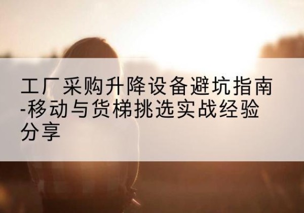 海港移动式升降机怎么选-工厂采购升降设备避坑指南-移动与货梯挑选实战经验分享
