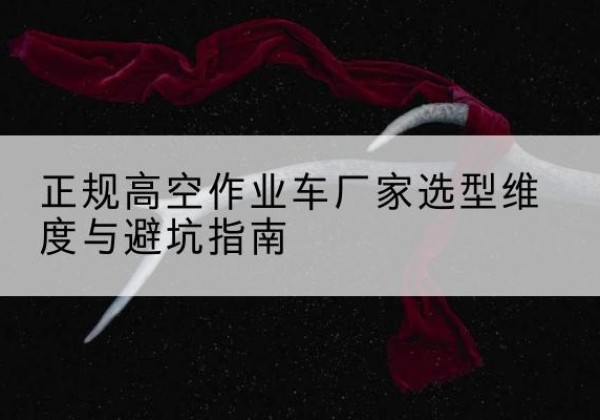 海港高空作业车厂家-正规选型维度与避坑指南